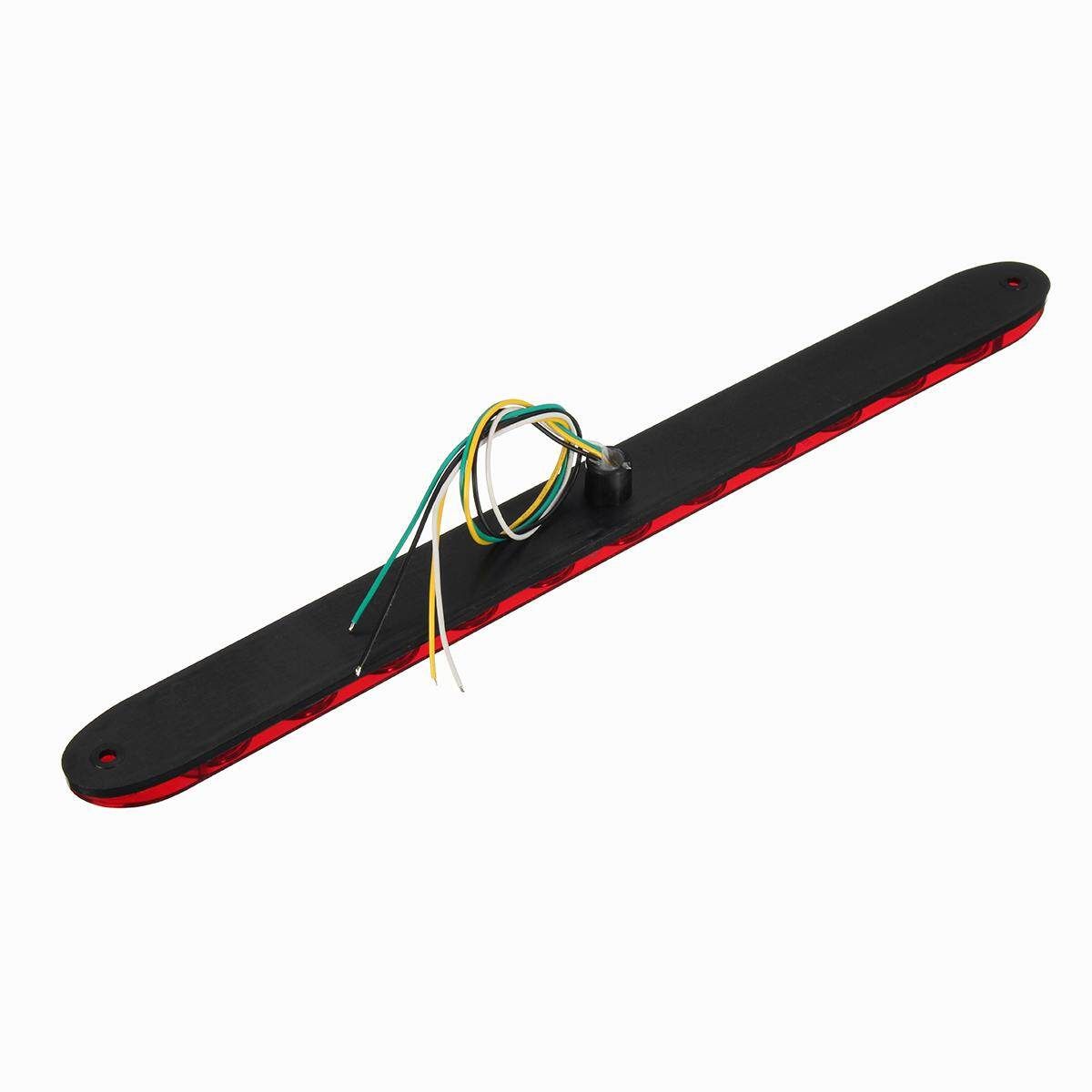 15" 11 LED Red Trailer Truck Stop Tail Turn Light Bar Waterproof 12V 4 Wires