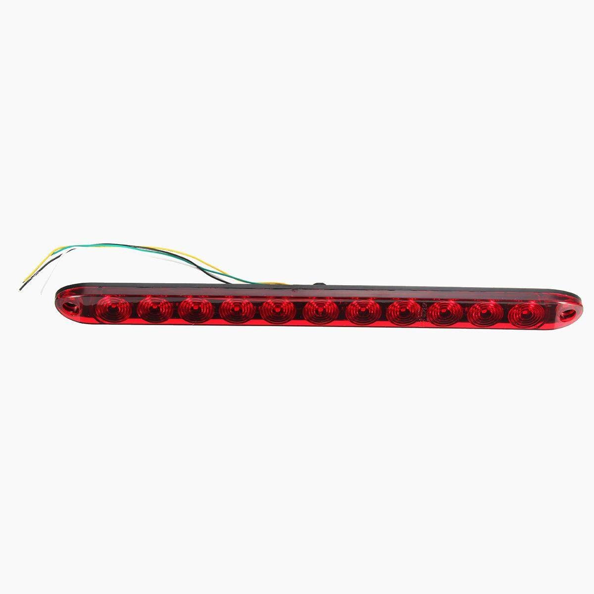 15" 11 LED Red Trailer Truck Stop Tail Turn Light Bar Waterproof 12V 4 Wires