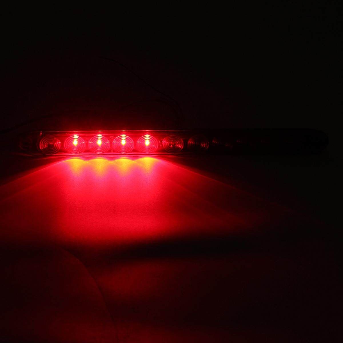 15" 11 LED Red Trailer Truck Stop Tail Turn Light Bar Waterproof 12V 4 Wires