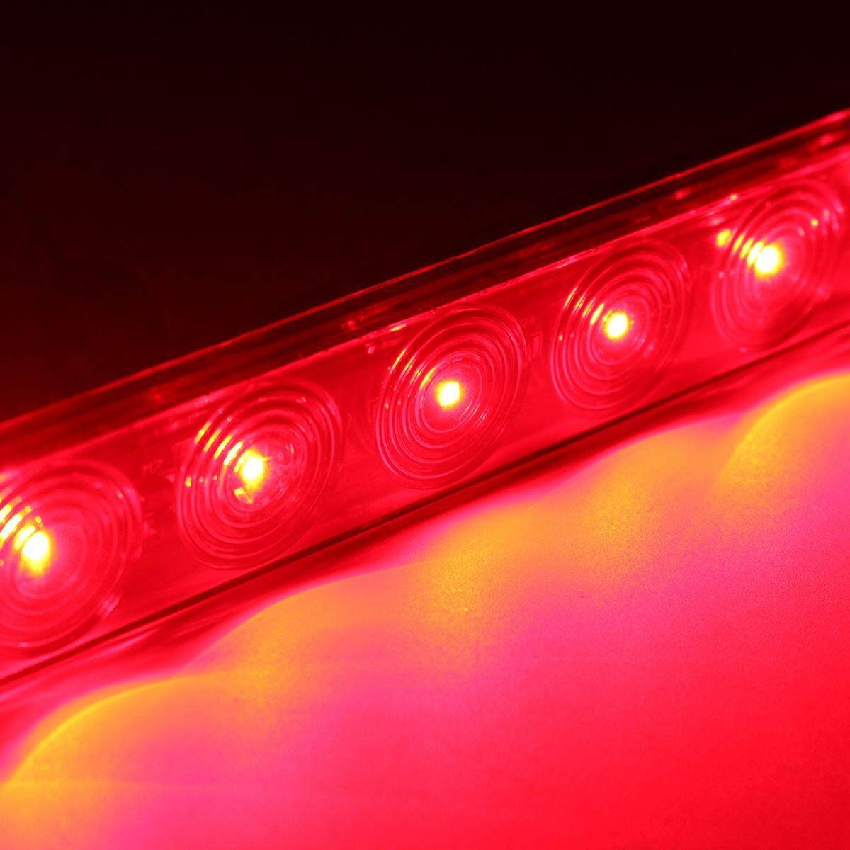 15" 11 LED Red Trailer Truck Stop Tail Turn Light Bar Waterproof 12V 4 Wires