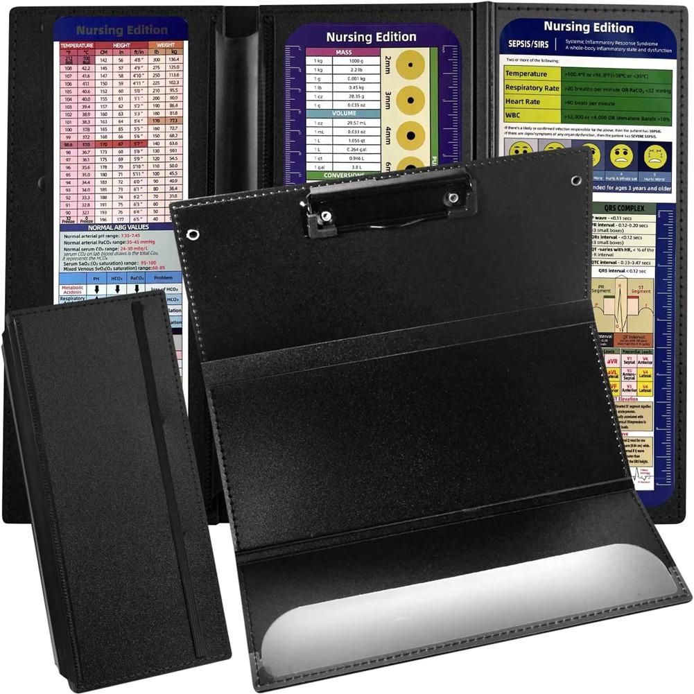 2Pack Nursing Clipboard Foldable, Nurse Foldable Clip Board with 3 Layers,For Doctors & Students Essentials Clipboards A