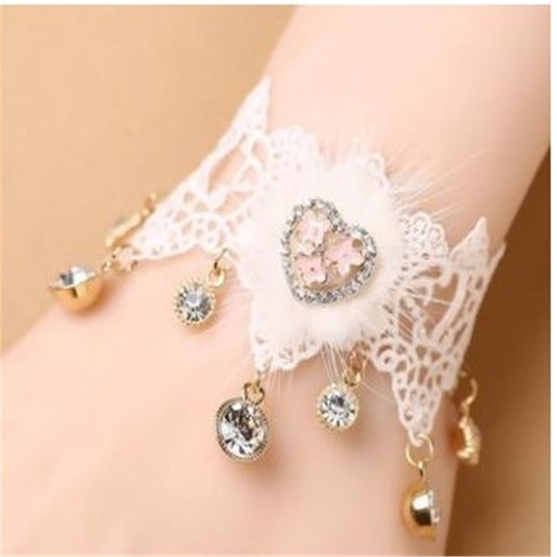 Bridal Lace Gloves For Women Sweet Lace Wedding Gown Bride