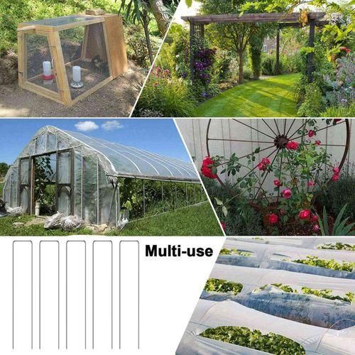 8 Inch Galvanized Landscape Staples 100 Pack