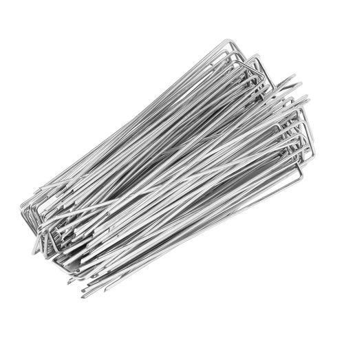 8 Inch Galvanized Landscape Staples 100 Pack