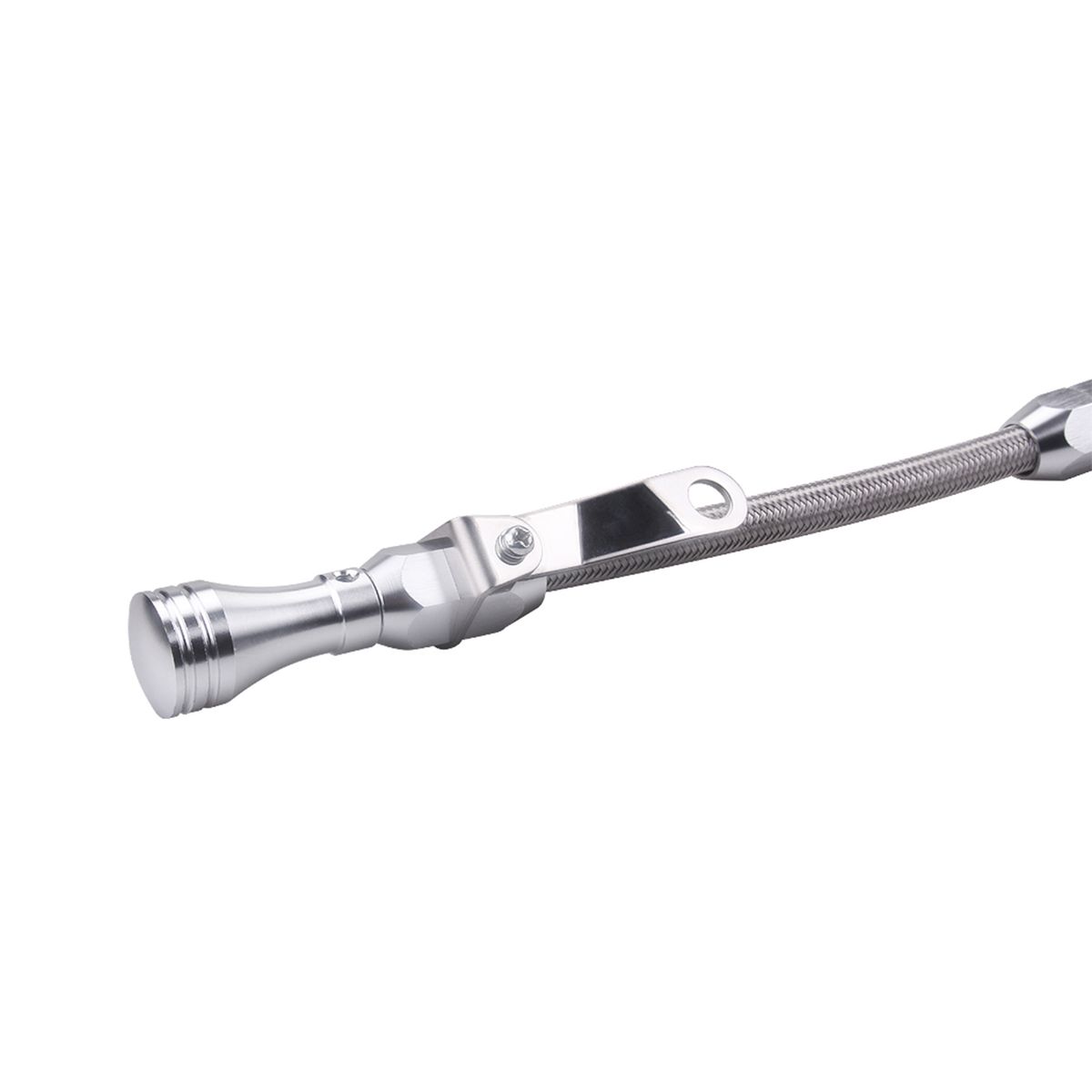 SBC Stainless Braided Firewall Flexible Dipstick Engine Oil