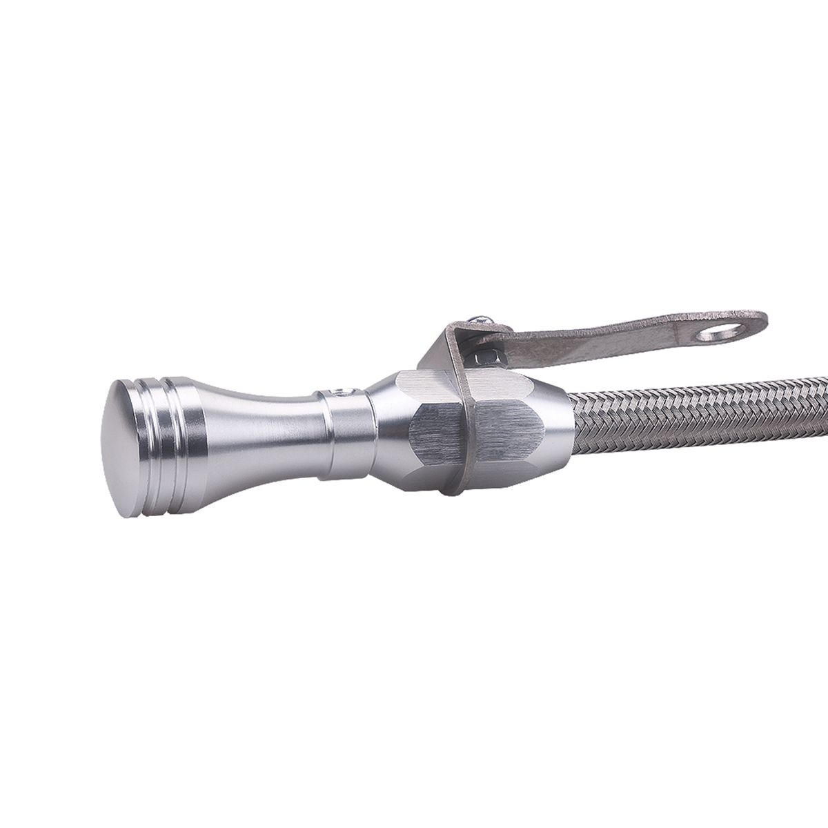 SBC Stainless Braided Firewall Flexible Dipstick Engine Oil