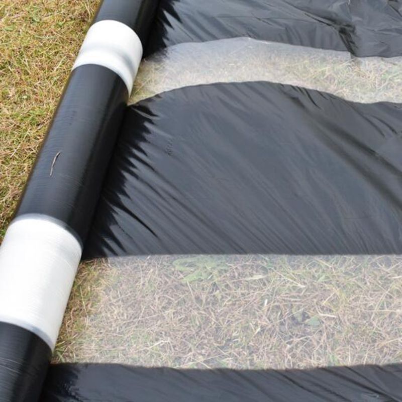 10m Black  Mulch Film PE Plastic Mulch 0.008mm Garden Ground Cover Film Frost Protection-1.2M Width
