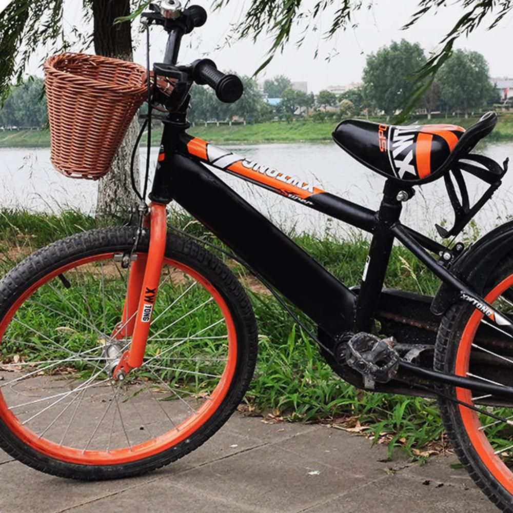 Wicker Bicycle Basket Children Bicycle Front Handlebar Bike