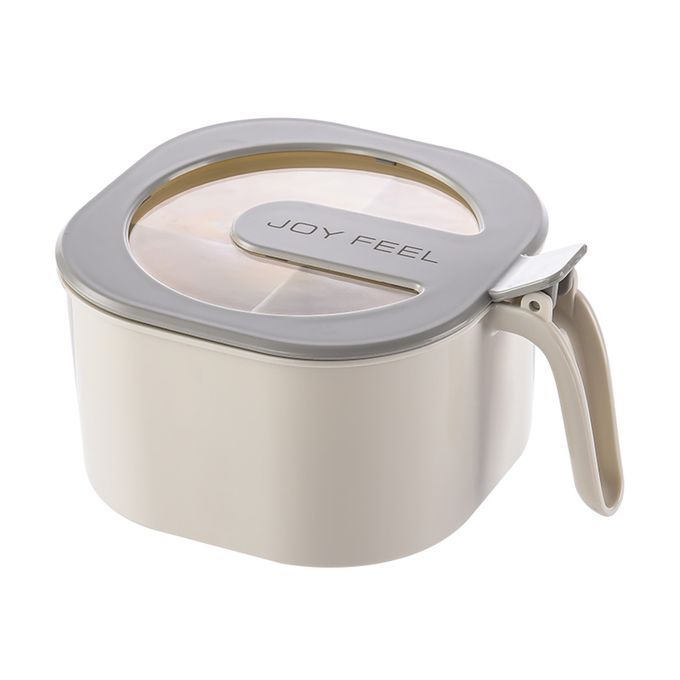 Kitchen Salt Container Seasoning Storage Box Condiment Holder W White