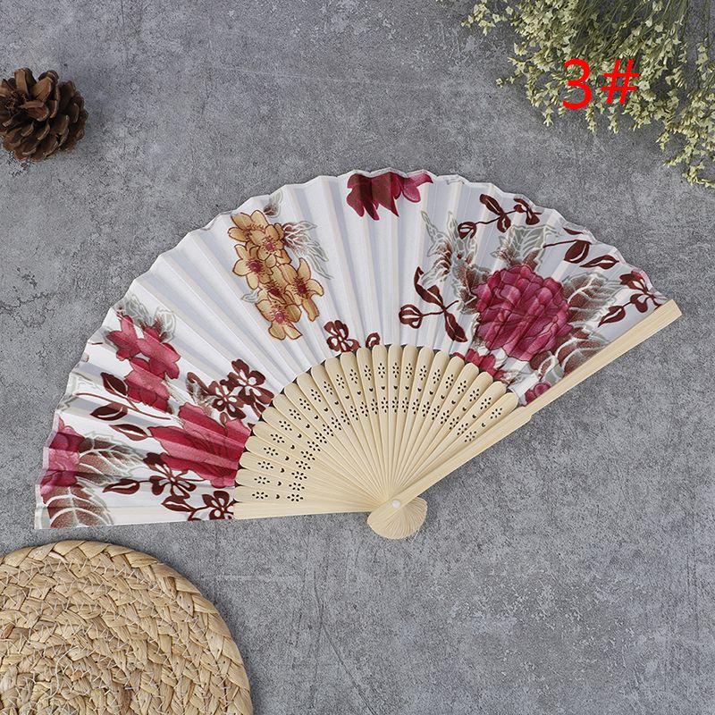 Silk Japanese Fan Chinese Gifts Folding Style Wedding Art Fan Fan Bamboo