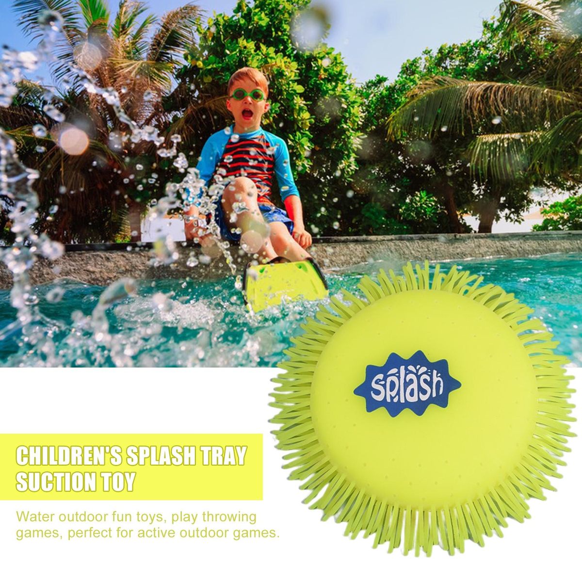 Flying Saucer Outdoor Toy Water Dish for Kids Yellow