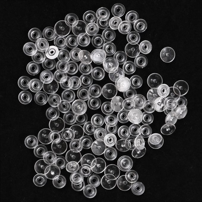 200 Sets Transparent T3 Resin Snap Buttons Sewing Fasteners 10mm