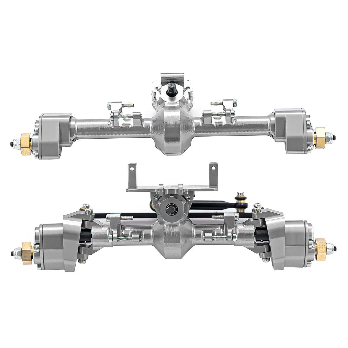RC Car Front Axle Rear Axle Aluminum Alloy RC Axles Replacements for 1/24 Axial SCX24 90081 AXI00005 C10 AXI00006 AXI00002 RC Car