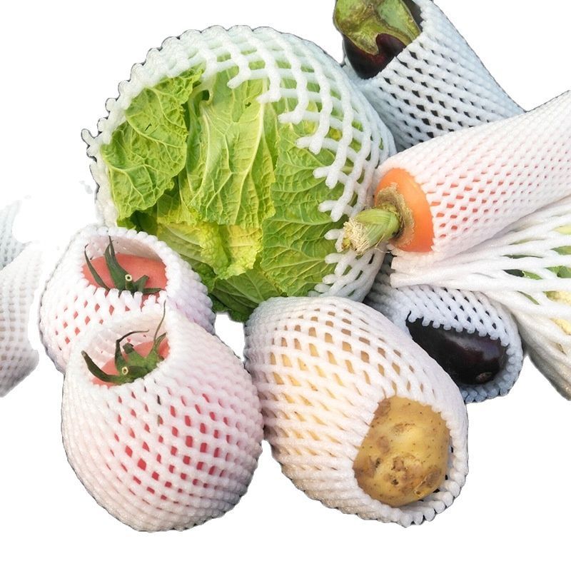 50PC Foam Net Sleeve Pocket Shockproof Protection Transport Packing Vegetable Fruit Wine-6X5cm