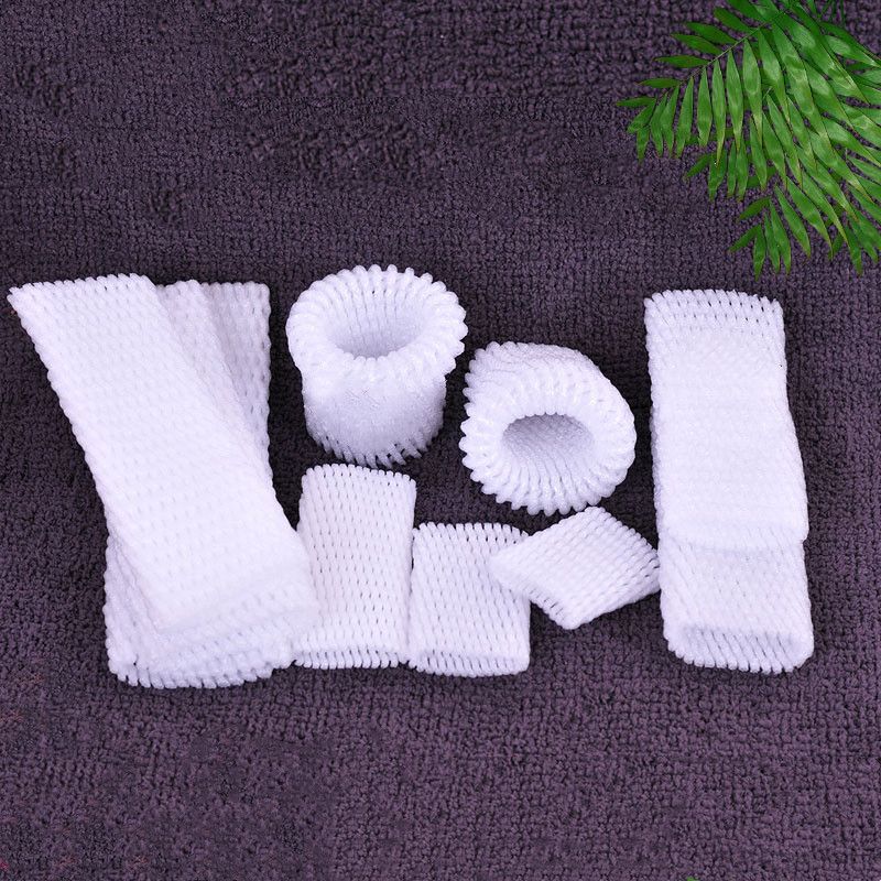 50PC Foam Net Sleeve Pocket Shockproof Protection Transport Packing Vegetable Fruit Wine-6X5cm