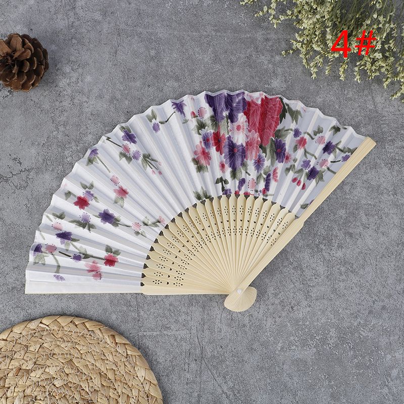 Fan Japanese Gifts Art Fan Fan Wedding Silk Style Folding Bamboo Chinese