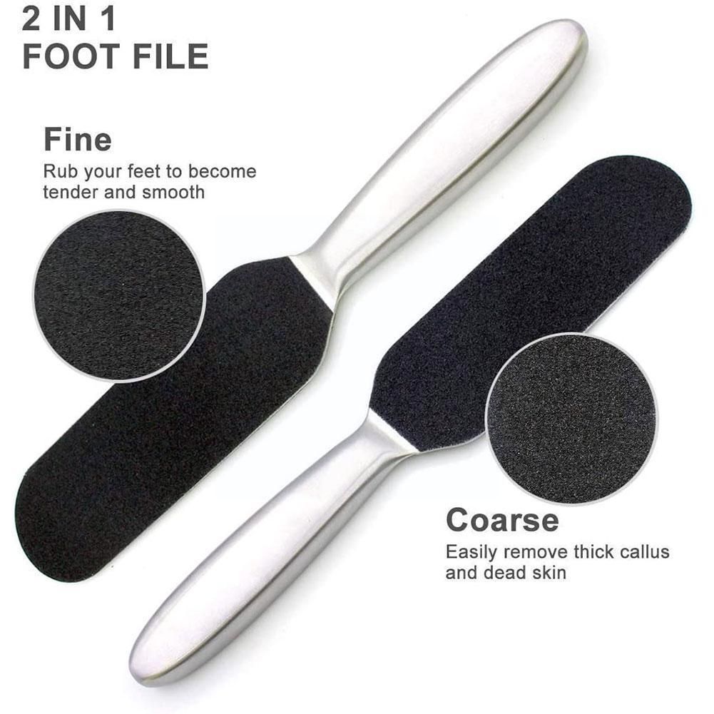 11pcs/set Pedicure Feet Care Metal Handle Foot And Refill Coarse And Rasp Of Cloth Files Sanding Fine Grit Grit Q5j0