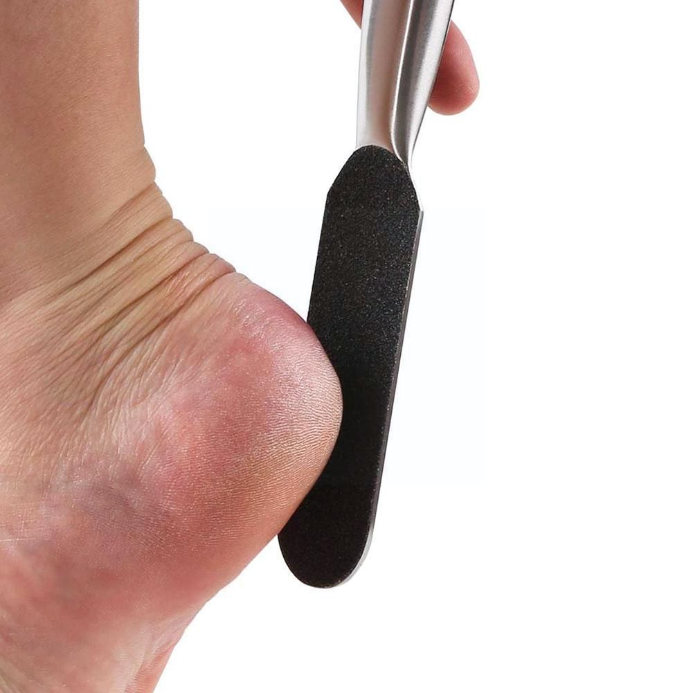11pcs/set Pedicure Feet Care Metal Handle Foot And Refill Coarse And Rasp Of Cloth Files Sanding Fine Grit Grit Q5j0