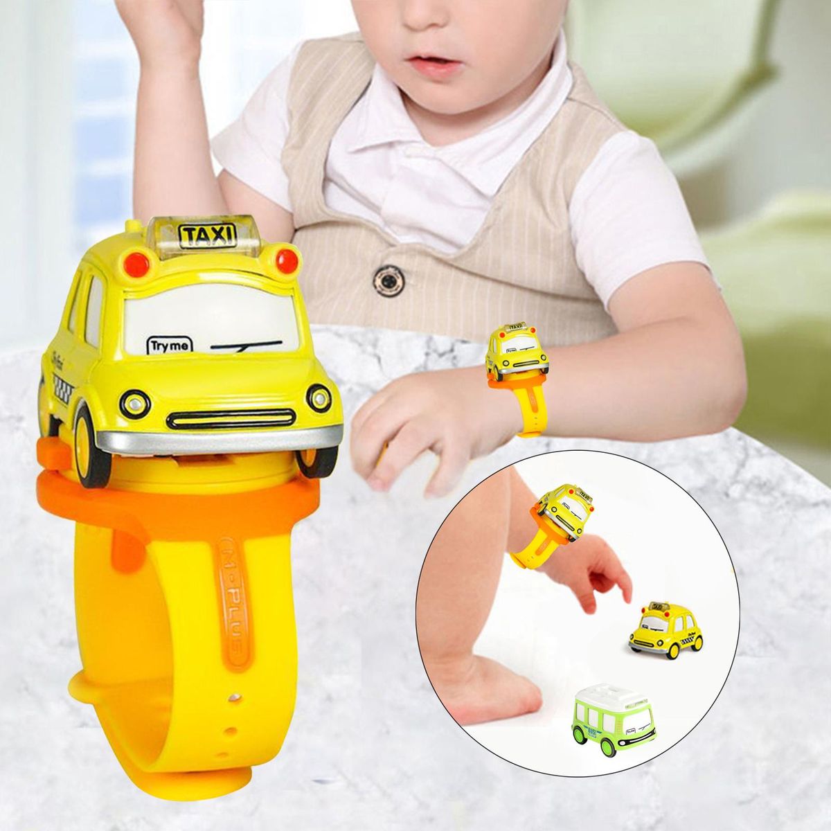Children Watch Toy Pull  Outdoor Interactive Yellow