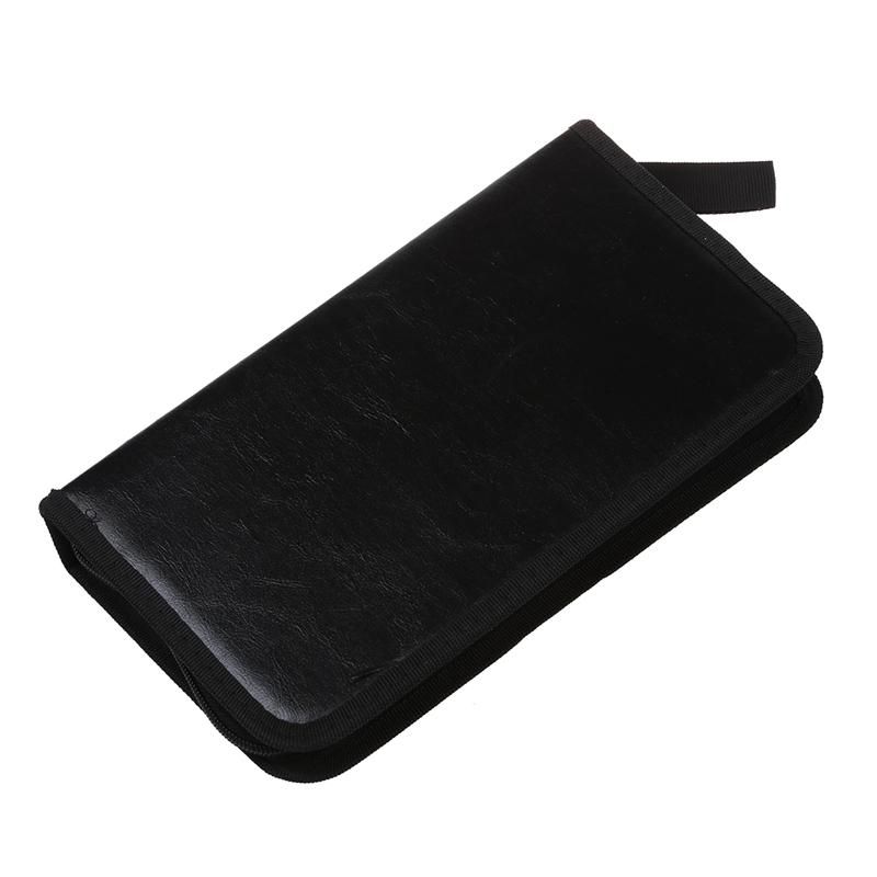 80 VCD DVD CD Faux Leather Case Storage Holder Organizer
