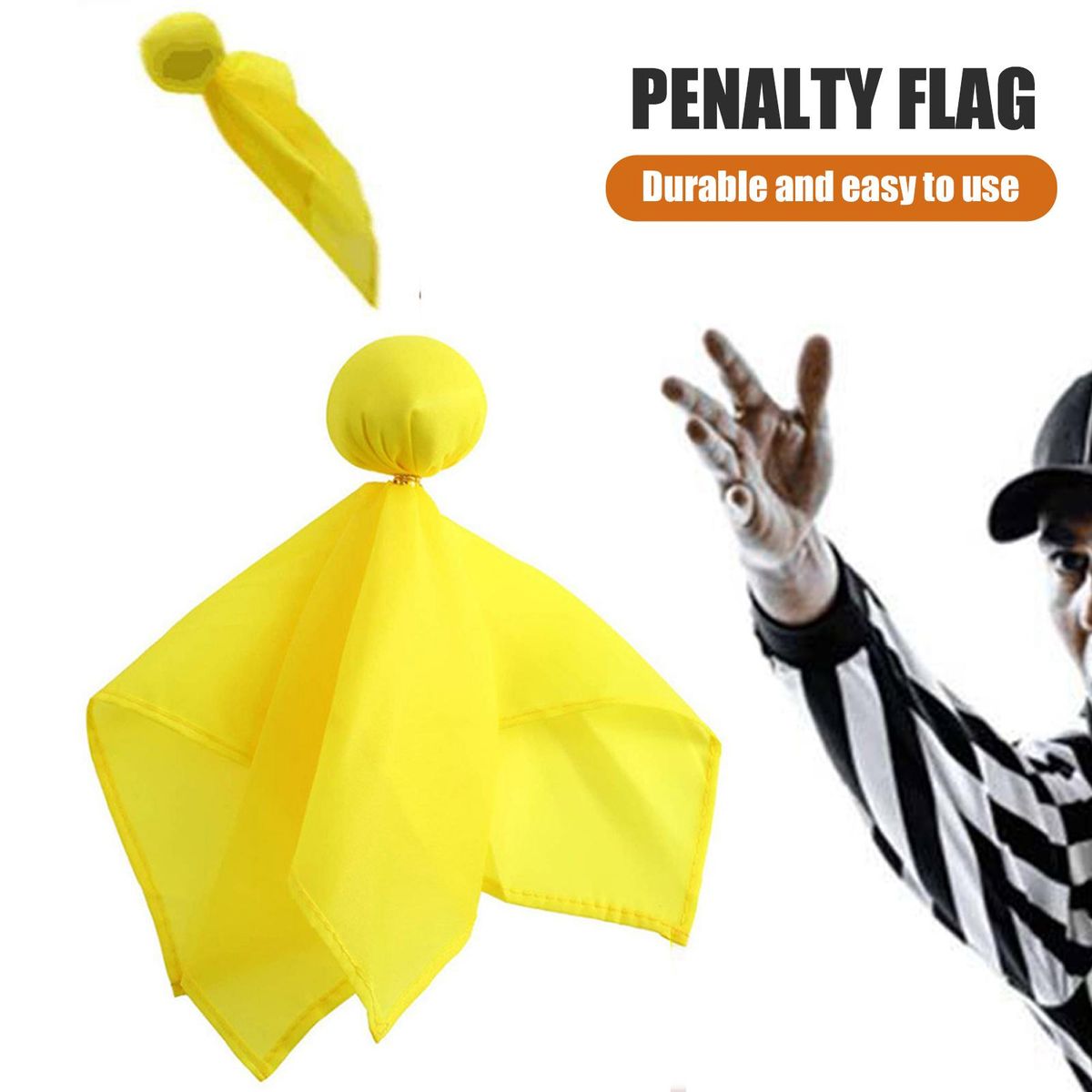 Referee Props Streamer Professional Soccer Penalty Flag Yellow