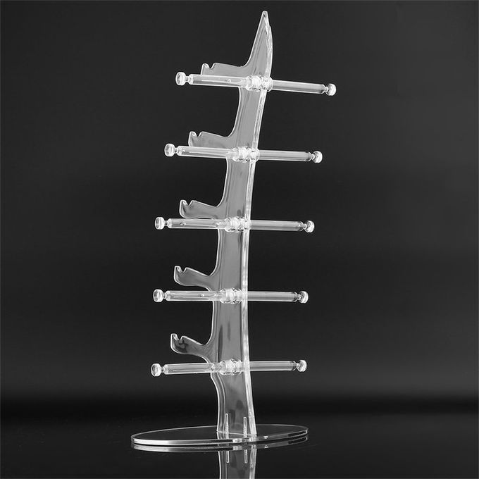 Plastic 5 Pair Sunglasses Glasses Show Rack Counter Display Stand Holder Transparent