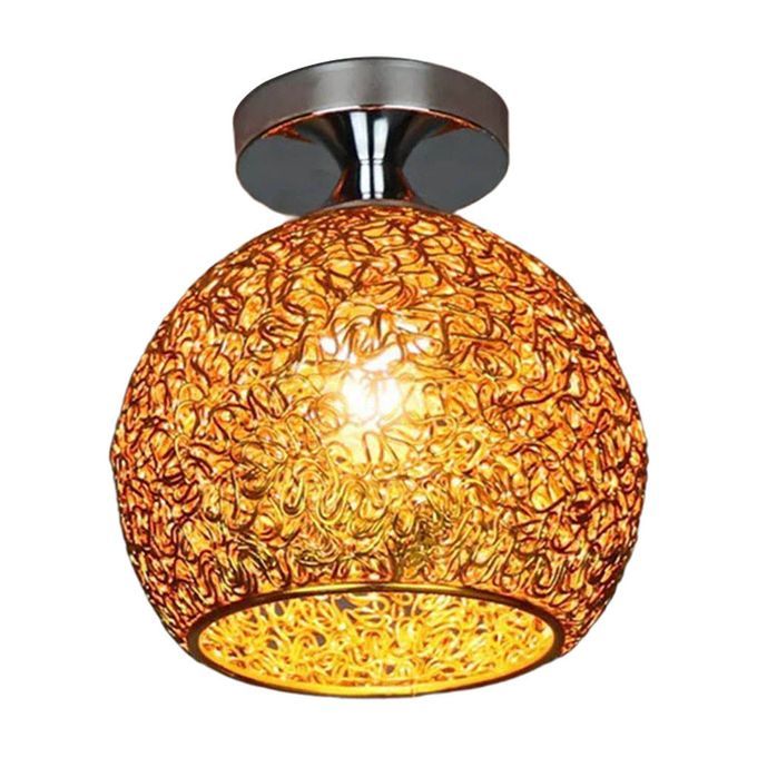 Semi Flush Mount Ceiling Light E27 Lighting For Bedroom Hallway Golden
