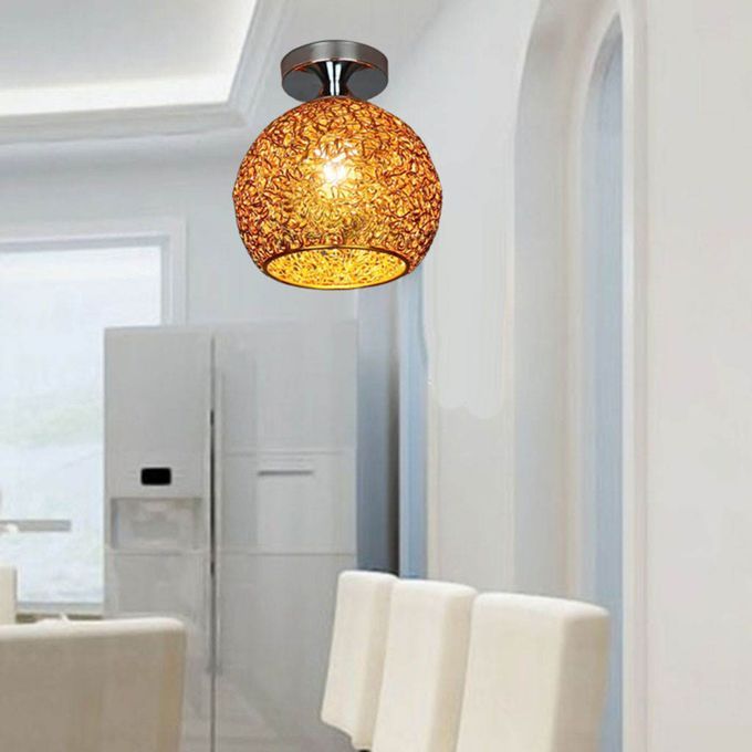Semi Flush Mount Ceiling Light E27 Lighting For Bedroom Hallway Golden