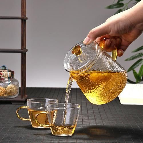 Good Clear Borosilicate Glass Teapot With Stainless Steel Infuser Strainer Heat Resistant Coffee Sqaure Tea Pot Kettle Set