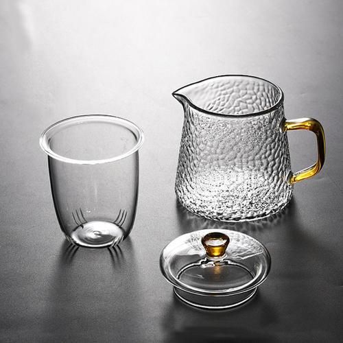 Good Clear Borosilicate Glass Teapot With Stainless Steel Infuser Strainer Heat Resistant Coffee Sqaure Tea Pot Kettle Set