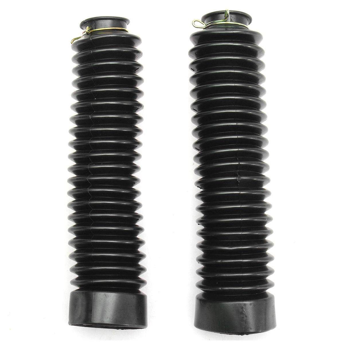 2Pcs Universal Motorcycle Rubber Fork Shock Cover Dirtbike Gaiters Gators Boots