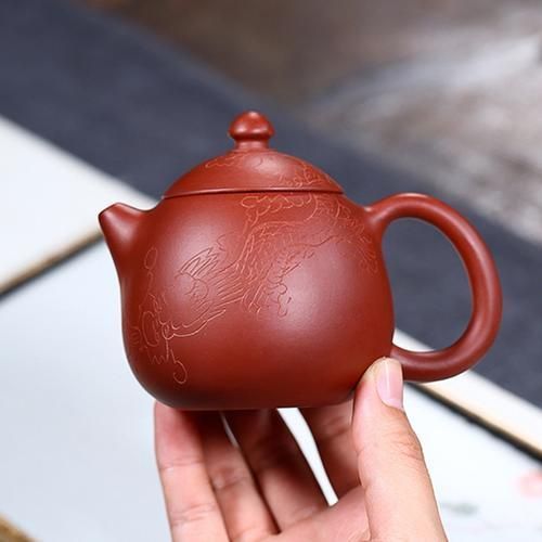 Yixing Teapot All Handmade Master Dragon Kung Fu Kettle Mud Dahongpao Creative Drinkware