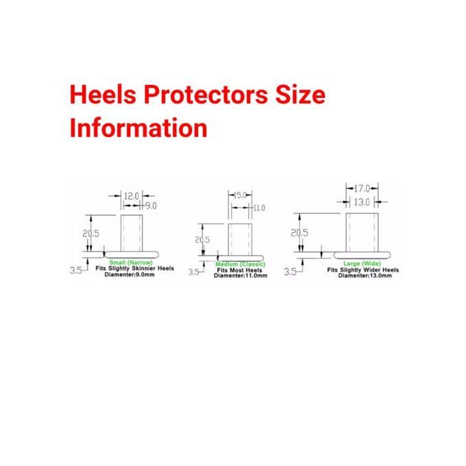 High Heel Protector Stopper Guard (Wide /Large) 1 Pair - Clear