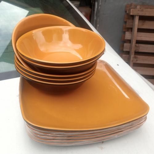 12 Pieces Unbreakable Ceramic Flat Plates