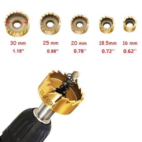 1Set High Speed Steel HSS Drill Bit Hole Saw Set Stainless Steel Me