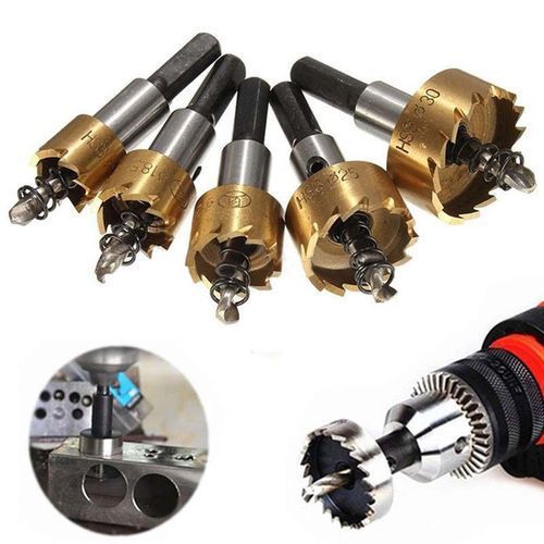 1Set High Speed Steel HSS Drill Bit Hole Saw Set Stainless Steel Me