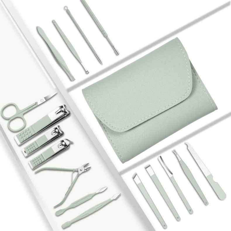 1 Set (16 Pieces) Nail Clipper Set Manicure Pedicure Tools Kit