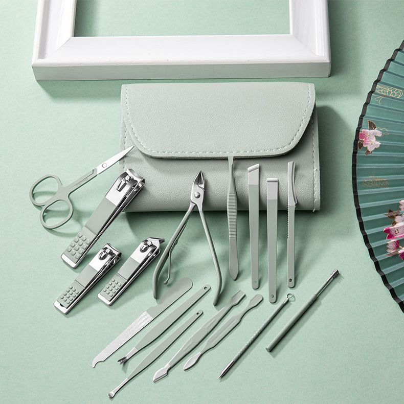 1 Set (16 Pieces) Nail Clipper Set Manicure Pedicure Tools Kit