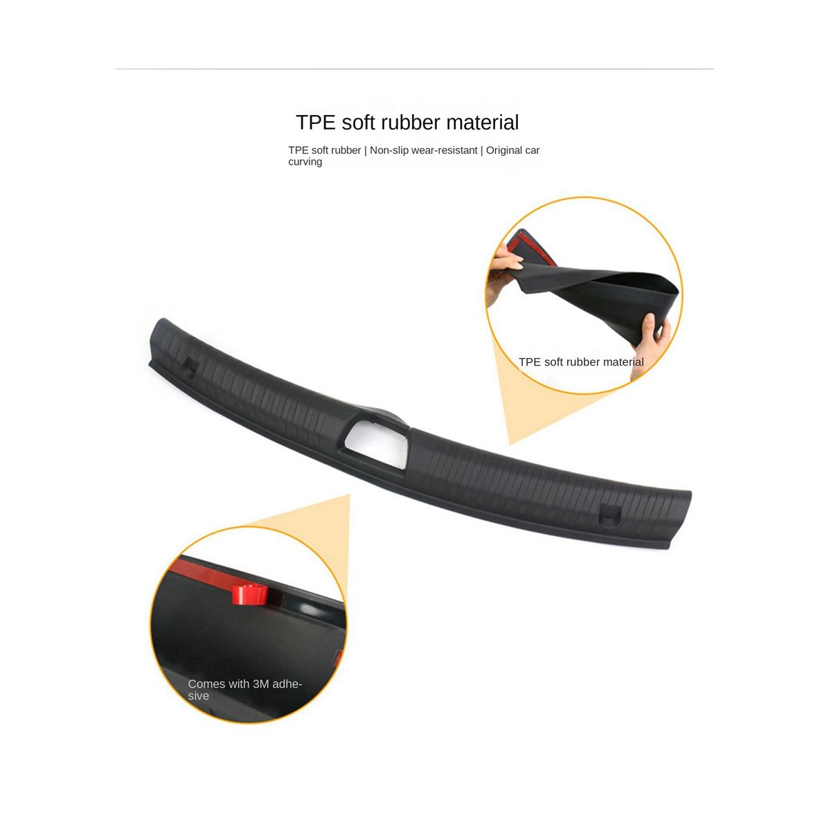 Car Built-In Rear Guard Plate Rear Trunk Anti-Scratch