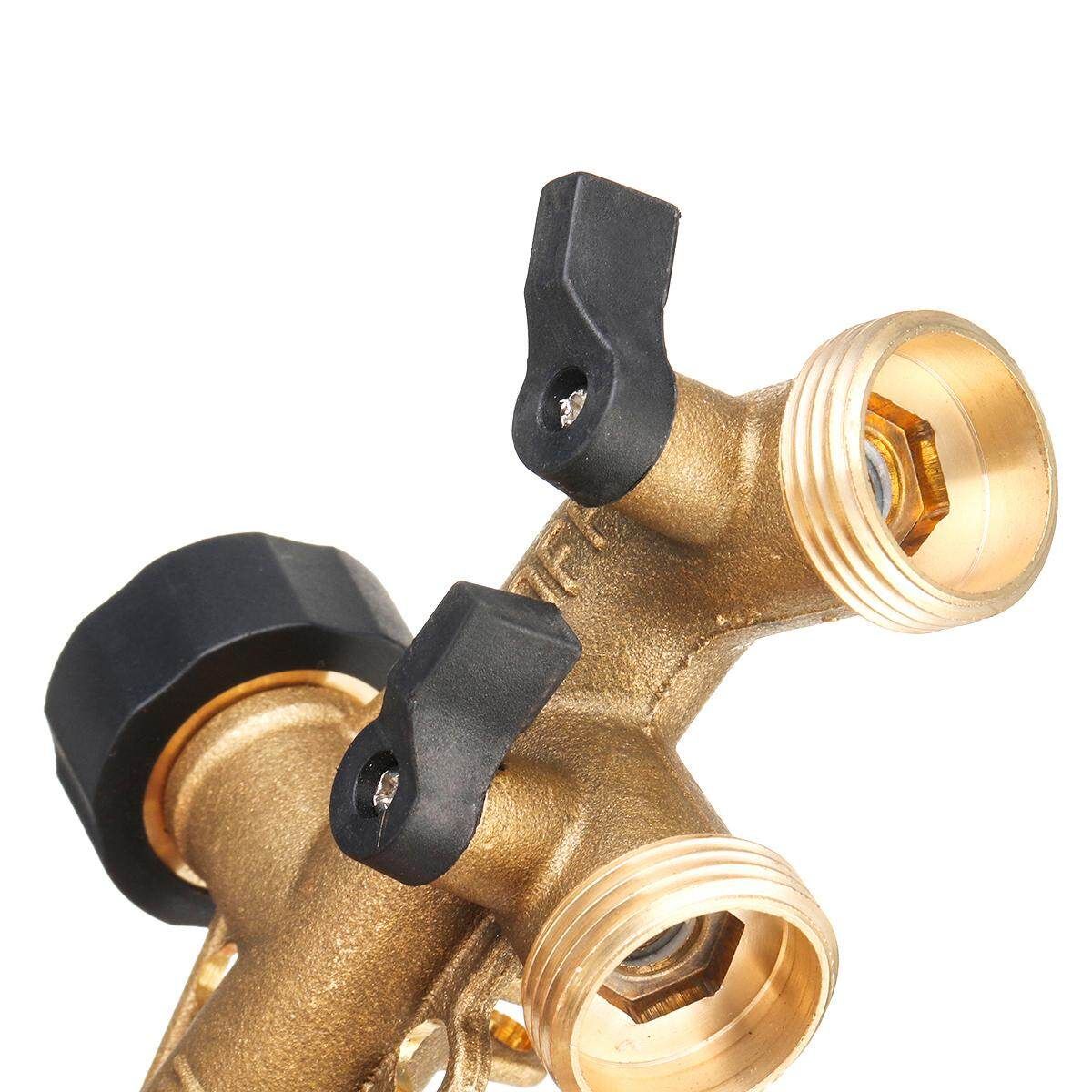 3/4" SOLID BRASS 4 WAY ADAPTOR - GARDEN TAP MULTI HOSE CONNECTOR SPLITTER