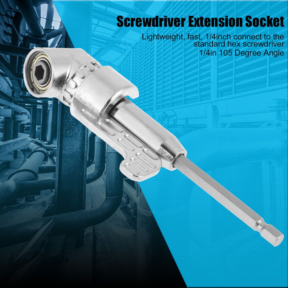 1/4” 105 Degree Angle Magnetic Hex Screwdriver Extension