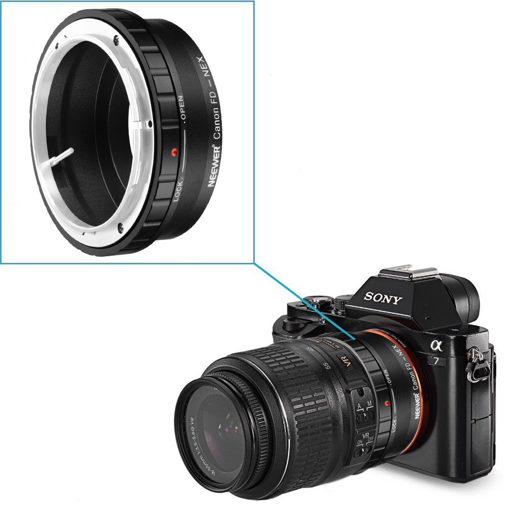 Neewer® Lens Mount Adapter For Canon FD, FL Lens To Sony Alpha NEX E-Mount Camera, Fits Sony NEX-3 NEX-3C NEX-3N NEX-5 NEX-5C NEX-5N NEX-5R NEX-5T NEX-6 NEX-7 NEX-F3 NEX-VG10 VG20