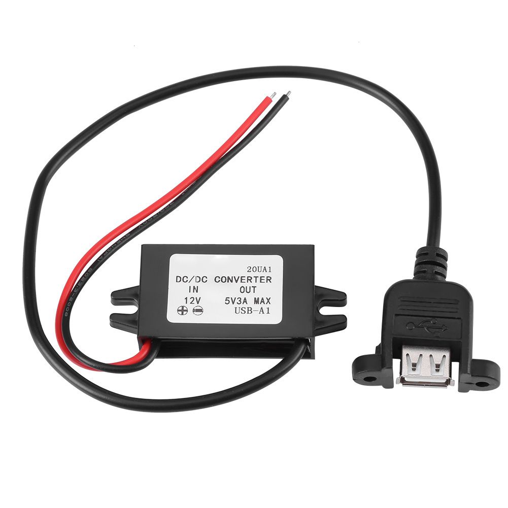 Car DC 12V To 5V 3A 15W Step Down Converter Regulator With