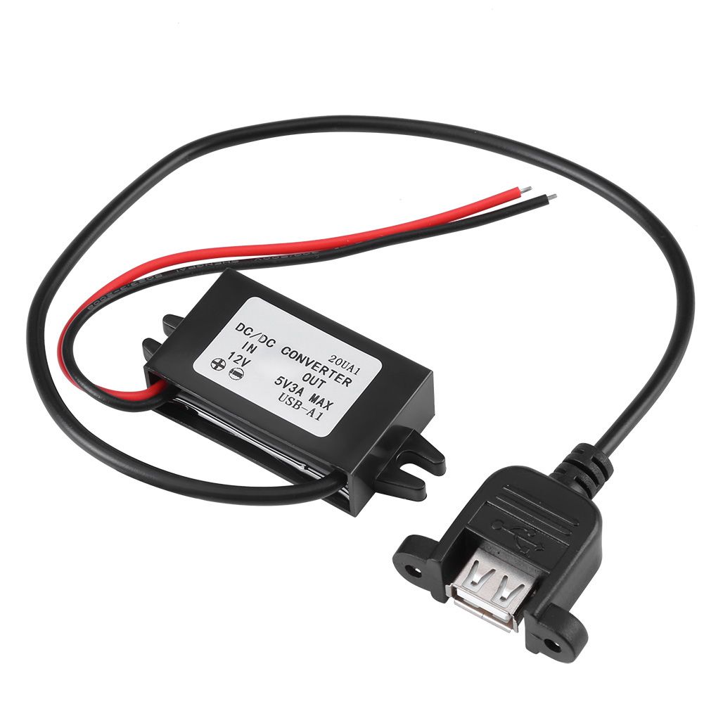 Car DC 12V To 5V 3A 15W Step Down Converter Regulator With
