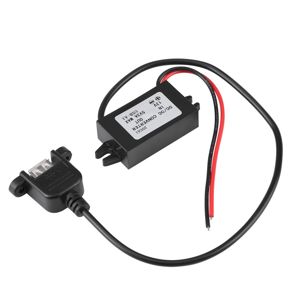 Car DC 12V To 5V 3A 15W Step Down Converter Regulator With
