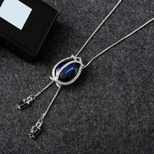 Women Flower Long Adjustable Chain Pendant Sweater
