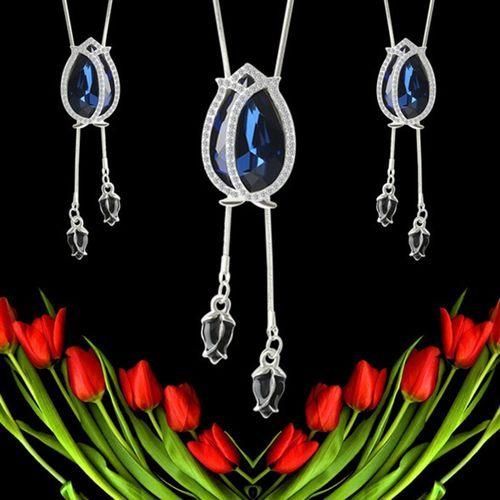 Women Flower Long Adjustable Chain Pendant Sweater