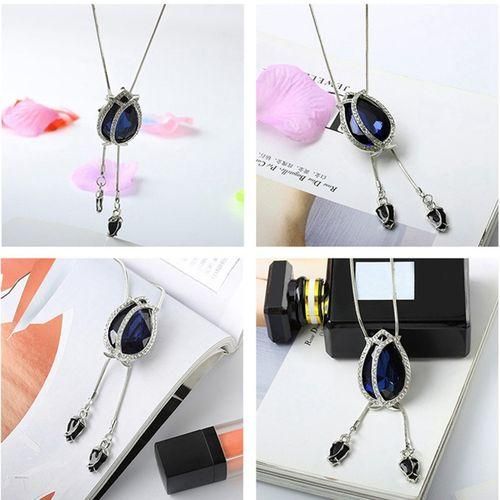 Women Flower Long Adjustable Chain Pendant Sweater