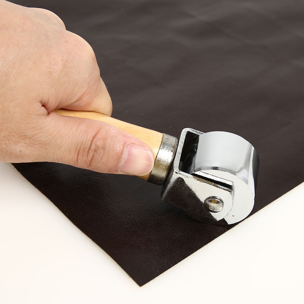 Leather Press Edge Roller Wooden Handle Leather Cr