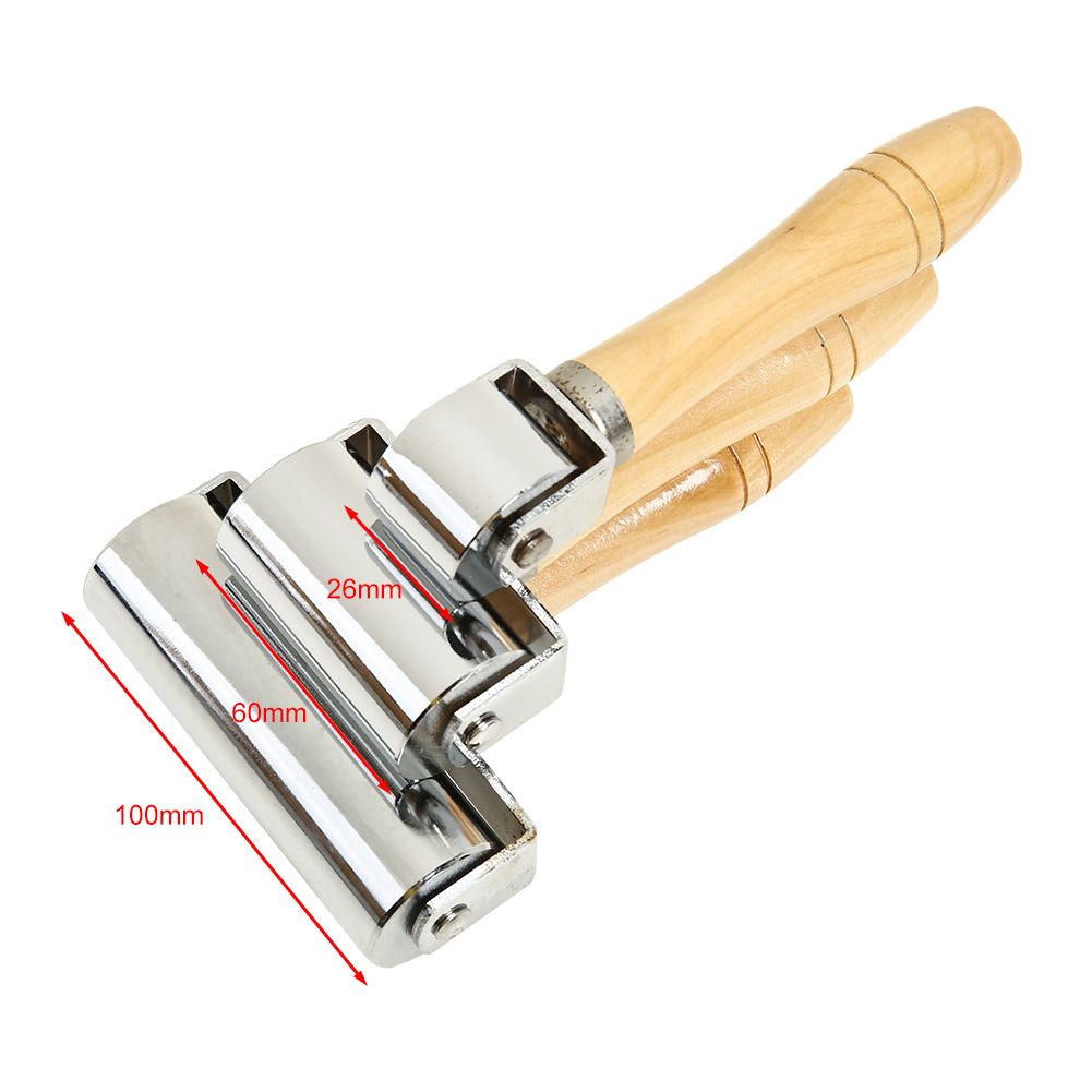 Leather Press Edge Roller Wooden Handle Leather Cr